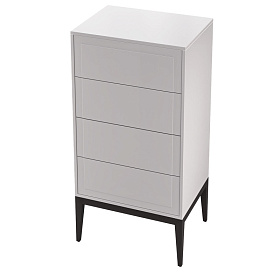 Комод высокий MARBELLA шпон ореха W, матовый серо-бежевый лак