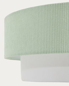 Подвесной светильник Bianella из хлопка и бирюзового вельвета