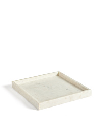 Поднос Serela из белого мрамора 35 x 35 см