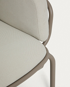 Уличный 3-х местный диван Joncols из алюминия цвета таупе, 225 см