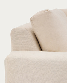 Alea 5-местный модульный угловой диван со съемным чехлом из шенилла цвета экрю 310 x 310 см