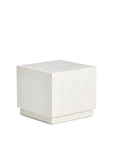 Приставной столик Sorein из белого мрамора 40 x 40 см