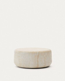 Цементный столик Drasi с отделкой под травертин Ø90 см