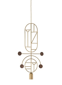 Подвесной светильник Wooden Dots WDS08 Gold/walnut