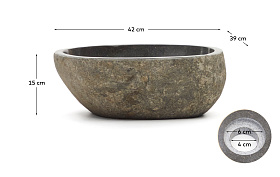 Раковина Ovara из белой керамики Ø 36 см