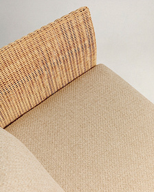 Двухместный диван Galea из тикового дерева и синтетического ротанга 170,5 см