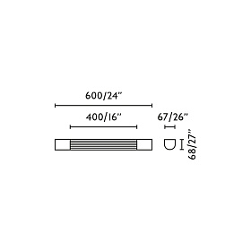 KIVA 600 Настенный светильник черный LED 10W 2700K
