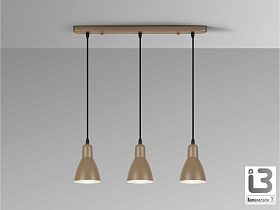 Afra Люстра 3L коричневый