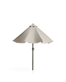 Бежевый зонт Milna с зеленой стальной конструкцией, диаметр 300 см