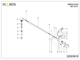 9413 Настенный светильник AFRICA
