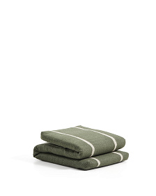 Подушка для шезлонга Daila зеленого цвета из 100% ПЭТ с рисунком икат, 50 x 175 см