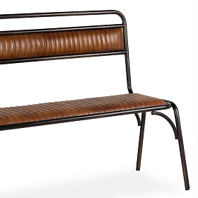 Скамейка из кожи в винтажном стиле Argosa