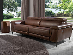 Диван 3-х местный 5319-3P-M1595 /6117 с реклайнером коричневый