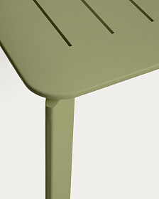 Раздвижной уличный стол Brela из зеленого алюминия, 205(287) x 100 см