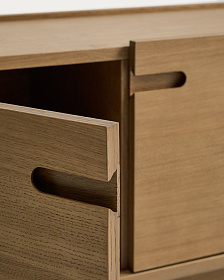 Тумба под ТВ Arelida из дубового шпона и массива дуба светло-коричневаф, 200 x 44 см