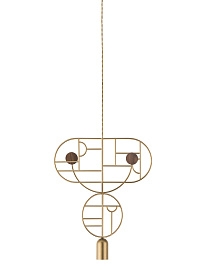 Подвесной светильник Wooden Dots WDS07 Gold/walnut