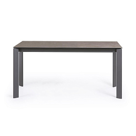 Стол Atta 160 (220) x90 антрацит, серый, керамика