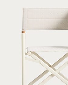 Складной уличный стул Tisno из алюминия и текстиля цвета таупе