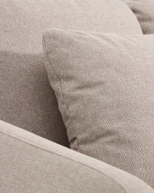 Трехместный диван-кровать Laira из бежевого шенилла, 218 см