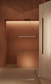 Подвесной светильник Linea H Walnut-Gold