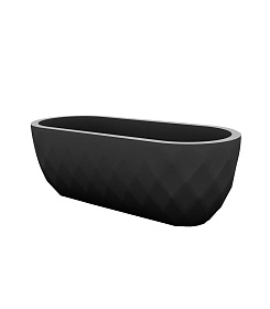 Кашпо Vases Nano матовое антрацит 14x33x12