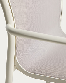 Уличный стул Luri из алюминия цвета экрю и бежевого текстиля