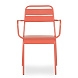 Садовый стул Lianis с подлокотниками коралловый