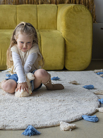 Хлопковый ковер Lillaland COLORFUL WHITE BLUE 120*180