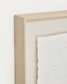 Tuk Картина из папье-маше белая 90 x 70 см