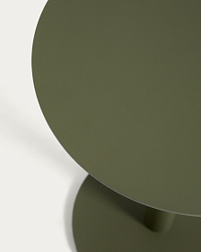 Уличный столик Asinara из зеленого алюминия, диаметр 40 см
