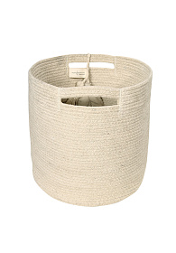 Корзина с листом бежевая 30*30*30