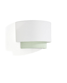 Настенный светильник Bianella из хлопка и бирюзового вельвета, Ø 40 см