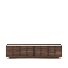 Onix Подставка под телевизор с ореховым шпоном в темной отделке, 200 x 45 см