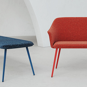 Скамейка со спинкой  Kedua Dual fabric 140