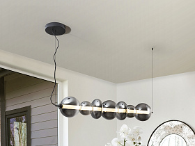 Gladis Люстра большая черно-дымчатый