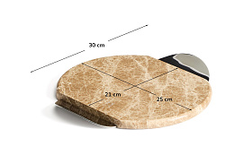 Сервировочная доска Adoma из мрамора и металла малая