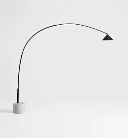 Торшер Hinoo черный / белый мрамор