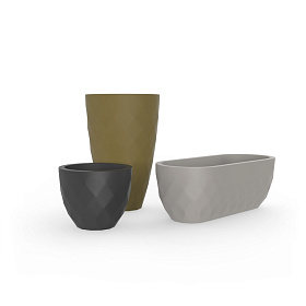 Кашпо Vases Nano матовое антрацит Ø18x15