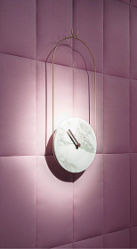 Часы настенные Colgante мрамор Calacatta Gold - латунный металл