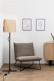 Торшер для гостиной Luang Черный/CAMEL