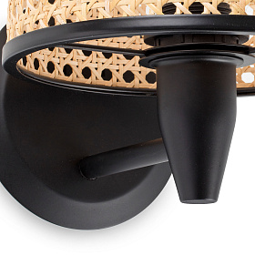 Бра Mambo черный/ротанг