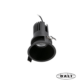 Встраиваемый светильник TULIPA DOWN SIM IP65 15W черный 50° 3000K CRI90 DALI