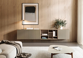 Настенный сервант Lauki с фасадами из оникса