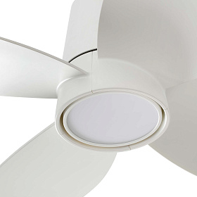 Потолочный вентилятор KLOVER S Ш800MM белый 4P 18W LED CCT DIM TUYA