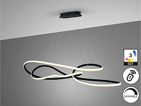 Evania Люстра большая черный матовый