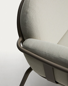 Уличный 3-х местный диван Joncols из алюминия цвета таупе, 225 см