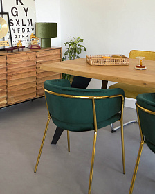 Стол Nack 180x100 черный, натуральный дуб