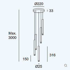Люстра Candle 5 Bodies Chandelier 00-8317-60-27