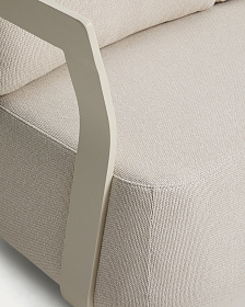 Уличный 3-х местный диван Tamaris из алюминия цвета экрю, 217 см