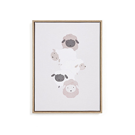 Картина Milu с бежево-белыми овцами, 40 х 30 см